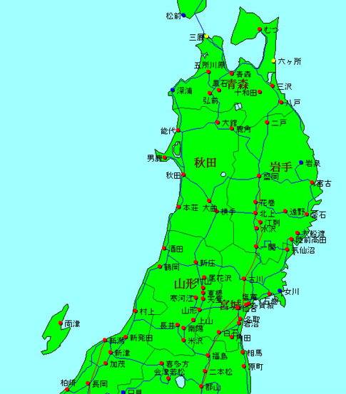 東北地図